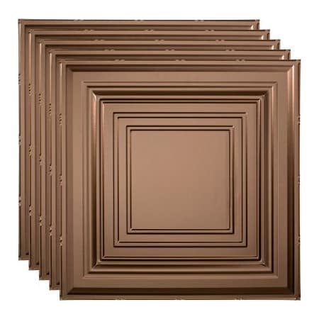 Acoustic Ceiling Products Fasade Traditional Syle No 3 - 23-3/4 x 23-3/4 PVC Lay In Tile in Argent Bronze - PL5428